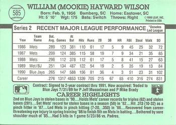 Mookie Wilson  baseball card collectible - Main Image 2