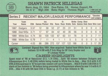 Shawn Hillegas  baseball card collectible - Main Image 2