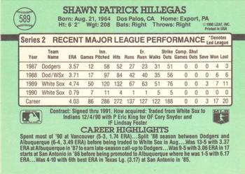 Shawn Hillegas  baseball card collectible - Main Image 2