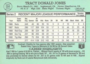 Tracy Jones  baseball card collectible - Main Image 2