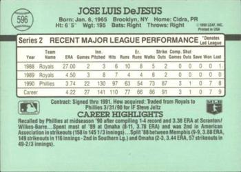 Jose DeJesus  baseball card collectible - Main Image 2