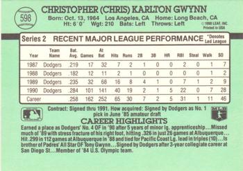 Chris Gwynn  baseball card collectible - Main Image 2