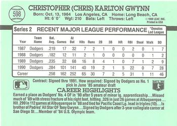 Chris Gwynn  baseball card collectible - Main Image 2
