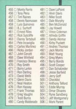 Checklist 409-506  baseball card collectible - Main Image 2