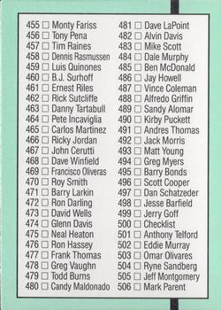 Checklist 409-506  baseball card collectible - Main Image 2