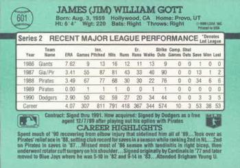 Jim Gott  baseball card collectible - Main Image 2