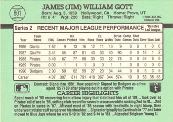 Jim Gott  baseball card collectible - Main Image 2