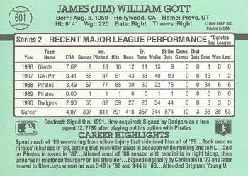 Jim Gott  baseball card collectible - Main Image 2