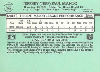 Jeff Manto  baseball card collectible - Main Image 2