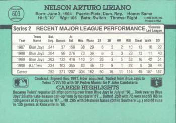 Nelson Liriano  baseball card collectible - Main Image 2
