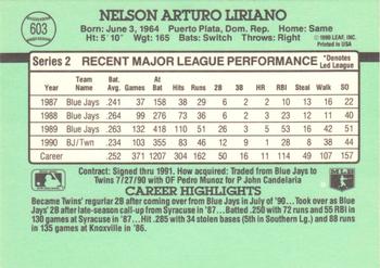 Nelson Liriano  baseball card collectible - Main Image 2