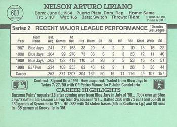 Nelson Liriano  baseball card collectible - Main Image 2