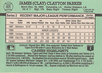 Clay Parker  baseball card collectible - Main Image 2