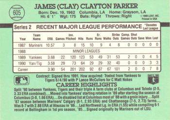 Clay Parker  baseball card collectible - Main Image 2