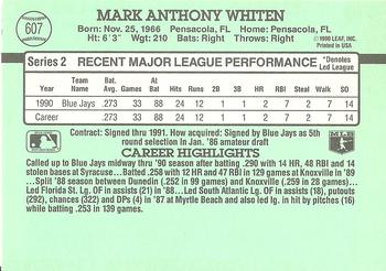 Mark Whiten  baseball card collectible - Main Image 2