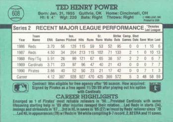 Ted Power  baseball card collectible - Main Image 2