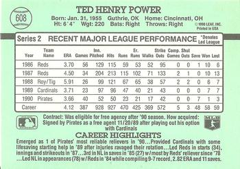 Ted Power  baseball card collectible - Main Image 2