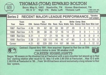 Tom Bolton  baseball card collectible - Main Image 2