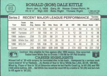 Ron Kittle  baseball card collectible - Main Image 2