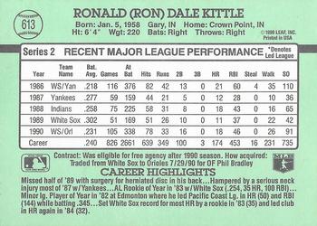 Ron Kittle  baseball card collectible - Main Image 2