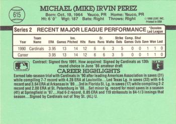 Mike Perez  baseball card collectible - Main Image 2