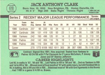 Jack Clark  baseball card collectible - Main Image 2