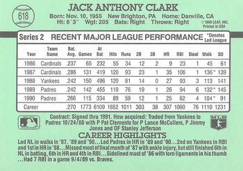 Jack Clark  baseball card collectible - Main Image 2