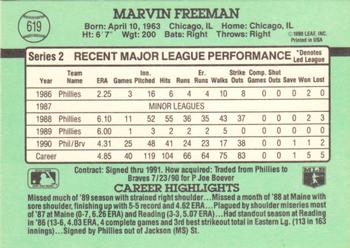 Marvin Freeman  baseball card collectible - Main Image 2
