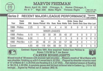 Marvin Freeman  baseball card collectible - Main Image 2