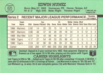 Edwin Nunez  baseball card collectible - Main Image 2