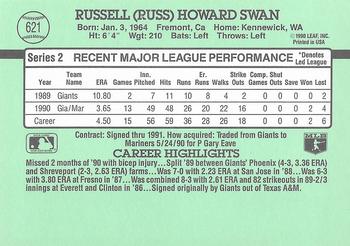 Russ Swan  baseball card collectible - Main Image 2