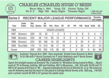 Charlie O’Brien  baseball card collectible - Main Image 2