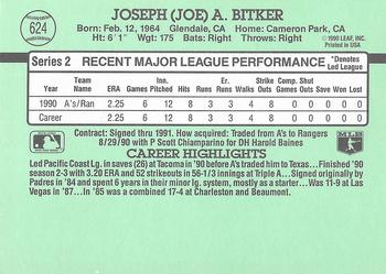 Joe Bitker  baseball card collectible - Main Image 2