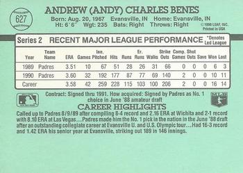 Andy Benes  baseball card collectible - Main Image 2