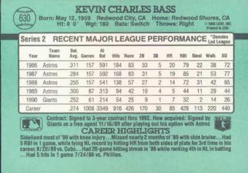 Kevin Bass  baseball card collectible - Main Image 2