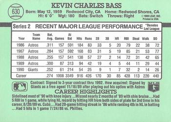 Kevin Bass  baseball card collectible - Main Image 2