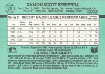 Damon Berryhill  baseball card collectible - Main Image 2