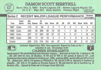 Damon Berryhill  baseball card collectible - Main Image 2