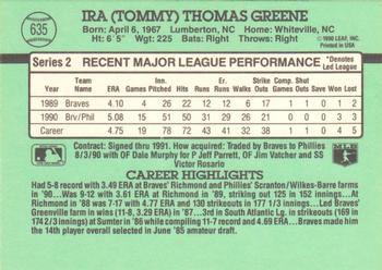 Tommy Greene  baseball card collectible - Main Image 2