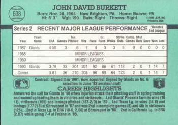 John Burkett  baseball card collectible - Main Image 2