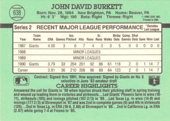 John Burkett  baseball card collectible - Main Image 2