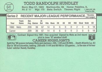 Todd Hundley  baseball card collectible - Main Image 2