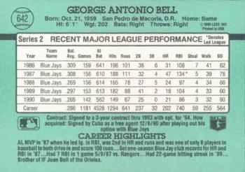 George Bell  baseball card collectible - Main Image 2