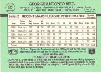 George Bell  baseball card collectible - Main Image 2