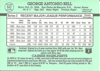 George Bell  baseball card collectible - Main Image 2
