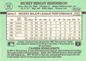 Rickey Henderson  baseball card collectible - Main Image 2
