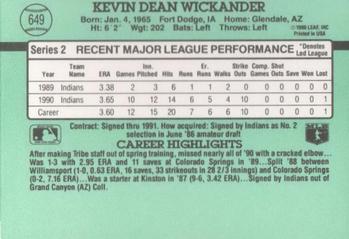 Kevin Wickander  baseball card collectible - Main Image 2