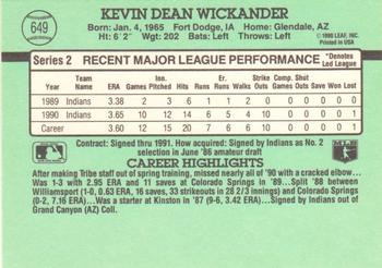 Kevin Wickander  baseball card collectible - Main Image 2