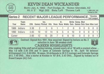 Kevin Wickander  baseball card collectible - Main Image 2