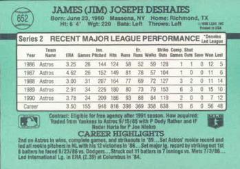 Jim Deshaies  baseball card collectible - Main Image 2